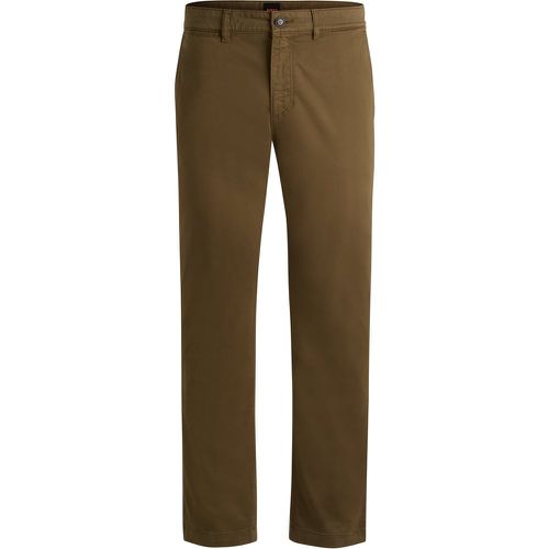 Chino Regular en satin de coton stretch - Boss - Modalova