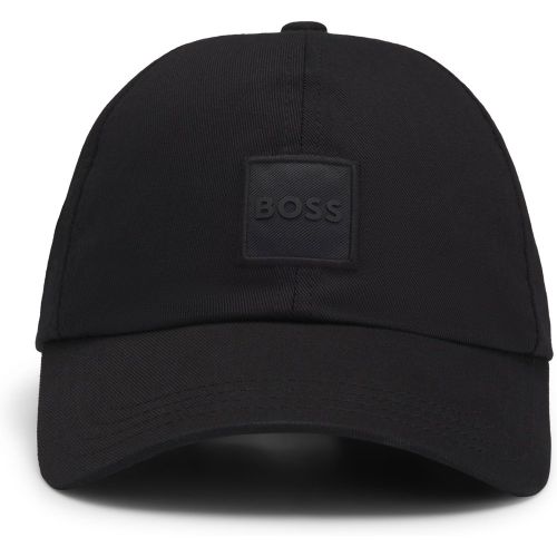 Casquette en twill de coton avec patch logoté tissé - Boss - Modalova