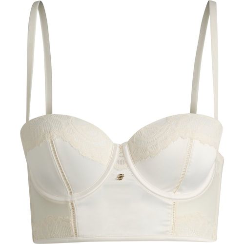 Soutien-gorge long à armatures avec dentelle et monogramme Double B - Boss - Modalova