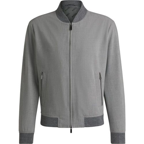 Veste zippée Slim en tissu stretch - Boss - Modalova