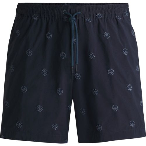 Short de bain en tissu à séchage rapide avec monogrammes Double B - Boss - Modalova