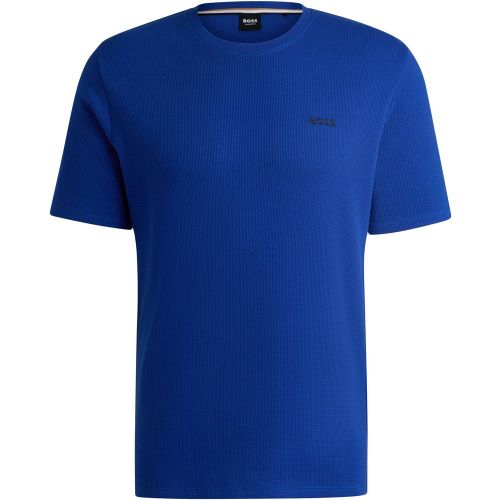T-shirt de pyjama à la structure gaufrée avec logo brodé - Boss - Modalova