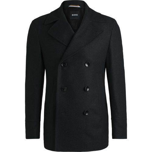 Manteau croisé Slim Fit en laine mélangée - Boss - Modalova