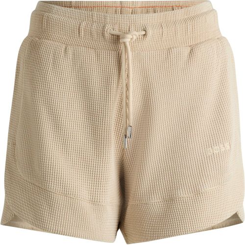 Short Relaxed en coton mélangé à la structure gaufrée - Boss - Modalova