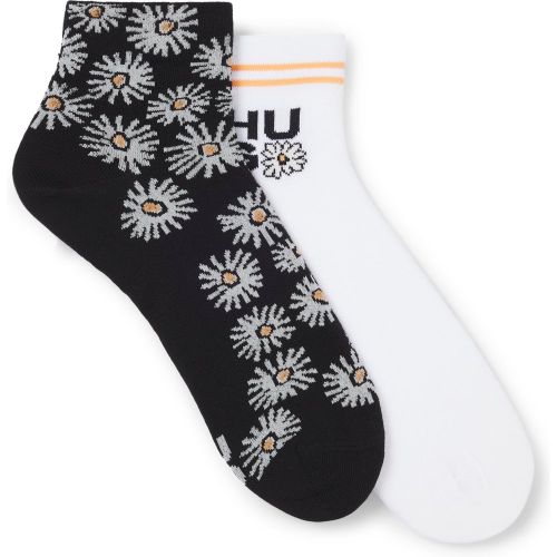 Lot de deux paires de chaussettes courtes en coton mélangé - HUGO - Modalova