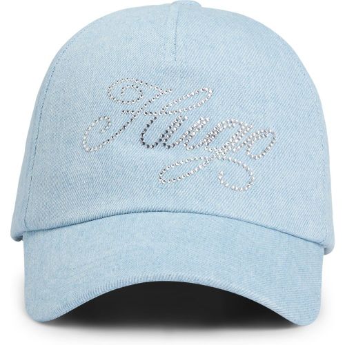 Casquette en denim avec logo orné de strass - HUGO - Modalova