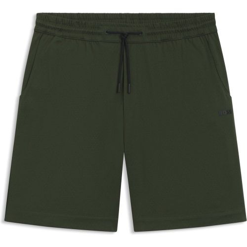 Short en jersey de coton à la structure mesh - Boss - Modalova