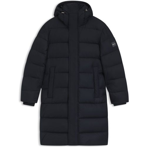 Veste longue matelassée déperlante à capuche - Boss - Modalova