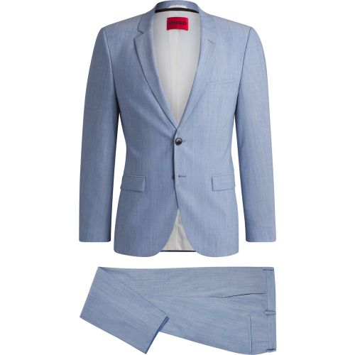 Costume Extra Slim en laine mélangée chinée - HUGO - Modalova