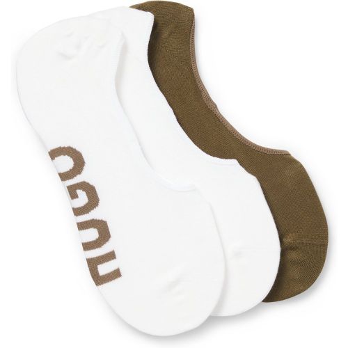 Lot de trois paires de chaussettes invisibles à grands logos - HUGO - Modalova