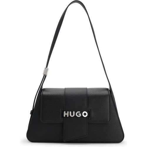 Sac à bandoulière en similicuir avec garniture logotée - HUGO - Modalova