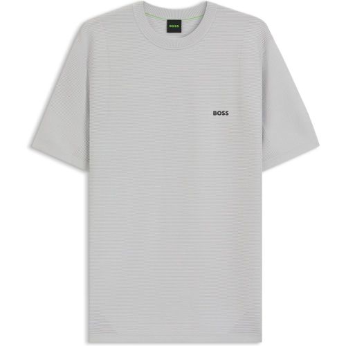 Pull en maille côtelée avec détail logoté - Boss - Modalova