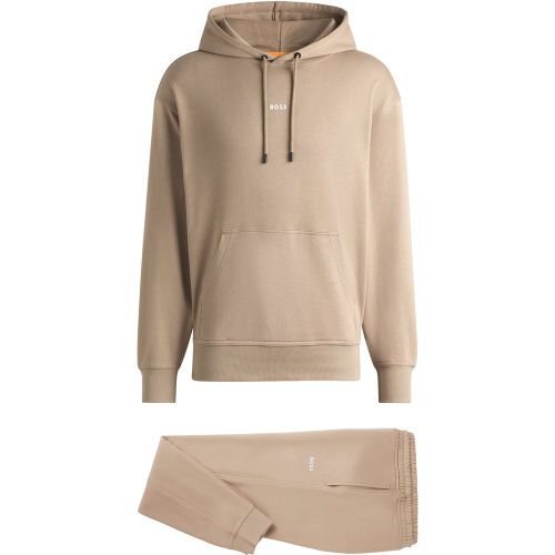 Ensemble de survêtement en coton interlock avec détails de logo - Boss - Modalova