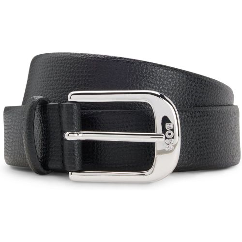 Ceinture en cuir grainé italien avec boucle à ardillon lisse - Boss - Modalova