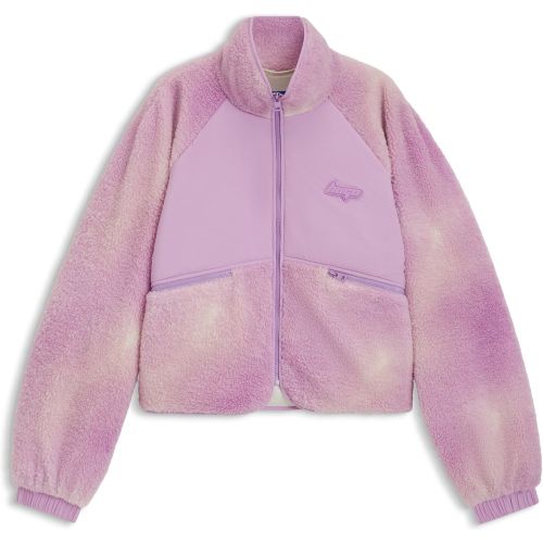 Veste en peluche à imprimé nuage avec empiècements en tissu ton sur ton - HUGO - Modalova