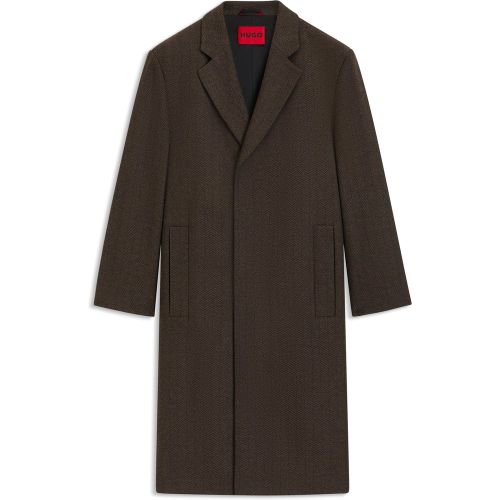 Manteau Regular à fermeture invisible - HUGO - Modalova