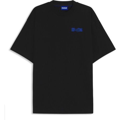 T-shirt en jersey de coton à logo imprimé en relief - HUGO - Modalova