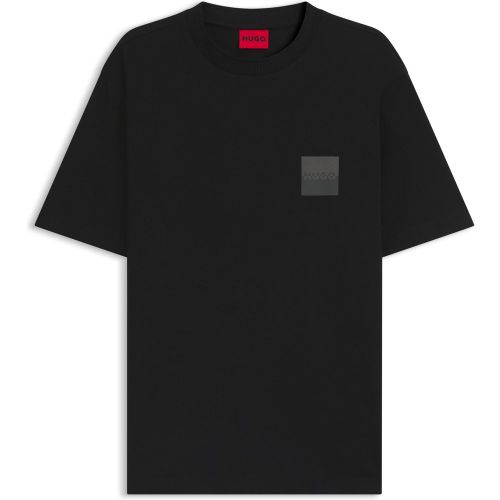 T-shirt Relaxed en coton avec logos revisités - HUGO - Modalova