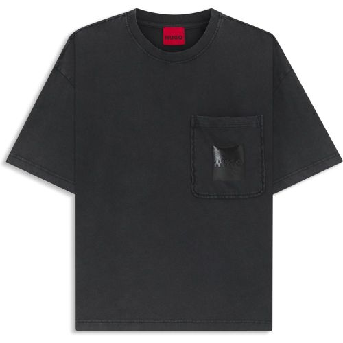 T-shirt en jersey de coton à logo revisité - HUGO - Modalova