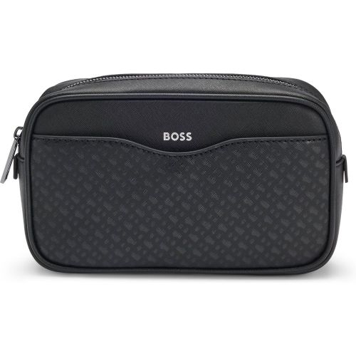 Sac ceinture structuré à motif monogramme - Boss - Modalova