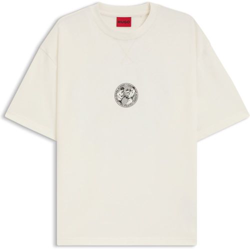 T-shirt en jersey de coton à motif boxe - HUGO - Modalova