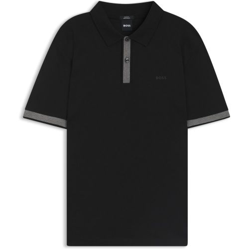 Polo Slim en coton mercerisé avec finitions structurées - Boss - Modalova