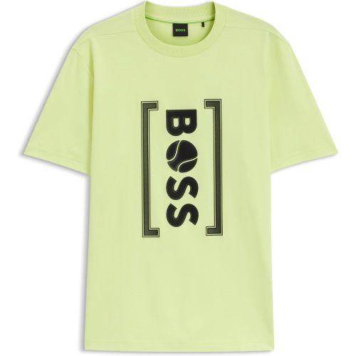 T-shirt Relaxed avec logo imprimé en mesh d’inspiration tennis - Boss - Modalova
