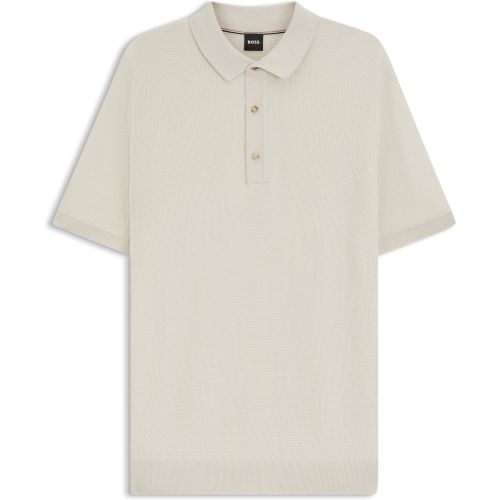 Polo Regular en maille mélangée à du coton - Boss - Modalova