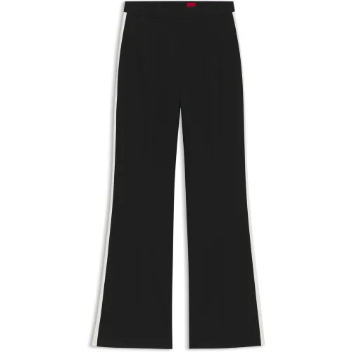 Pantalon Regular en tissu stretch à rayures latérales - HUGO - Modalova
