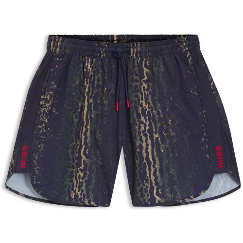 Short de bain imprimé avec logo brodé - HUGO - Modalova