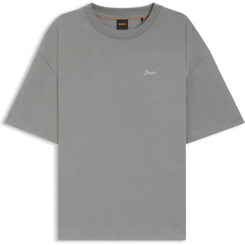 T-shirt en jersey de coton avec logos graphiques - Boss - Modalova