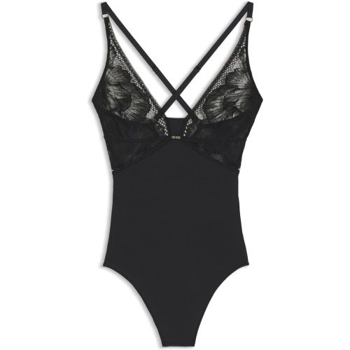 Body en microfibre stretch avec détails en dentelle - Boss - Modalova