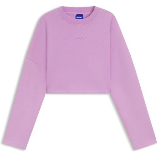 Sweat court en coton avec logo imprimé - HUGO - Modalova