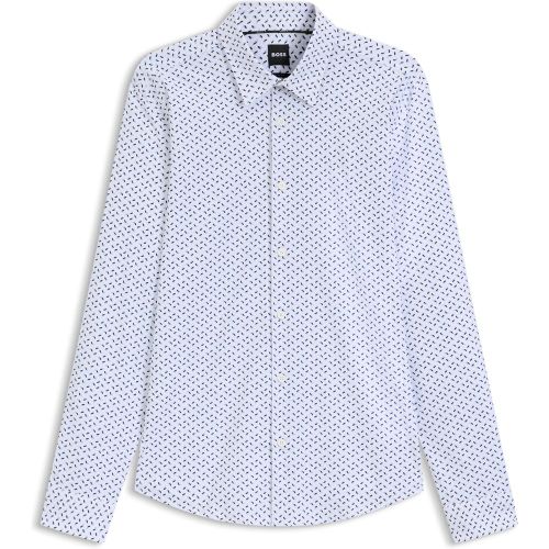 Chemise slim imprimée en jersey stretch performant - Boss - Modalova