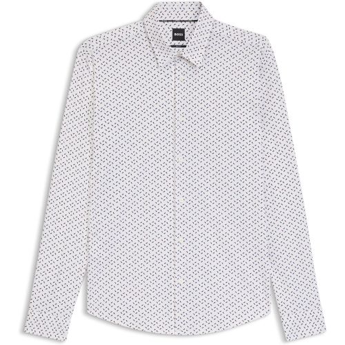 Chemise slim imprimée en jersey stretch performant - Boss - Modalova