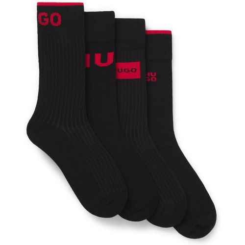 Chaussettes mi-mollet en lot de quatre, présentées dans une boîte cadeau - HUGO - Modalova