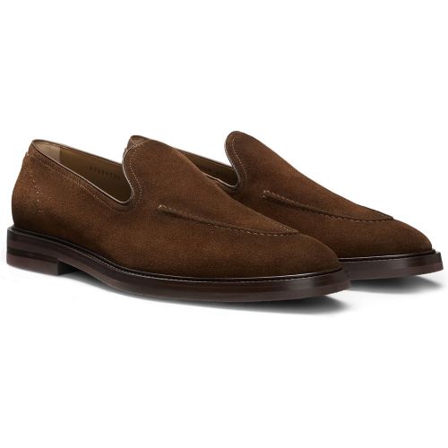 Mocassins en cuir suédé avec passepoil en cuir - Boss - Modalova