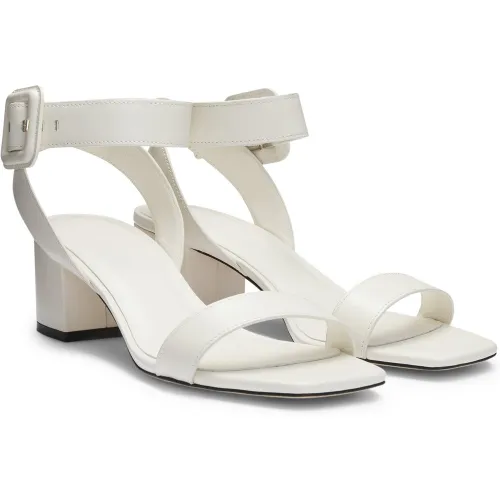 Sandales en cuir avec bride cheville à boucle - Boss - Modalova