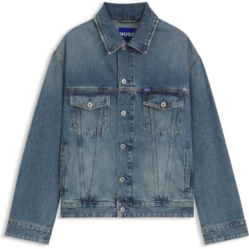 Veste Loose en denim stone-washed - HUGO - Modalova