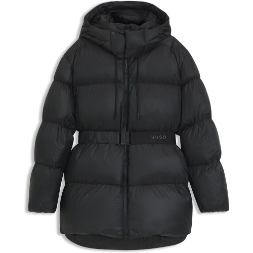 Veste déperlante matelassée à capuche et ceinture amovibles - HUGO - Modalova