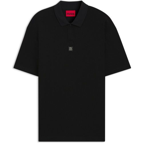 Polo Relaxed avec motif jacquard - HUGO - Modalova