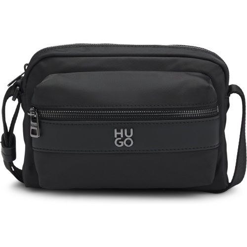 Sac porté croisé en twill à logo revisité - HUGO - Modalova