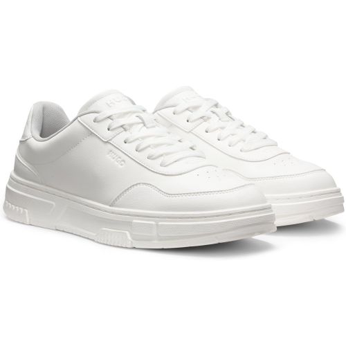 Baskets en similicuir avec détails en zigzag - HUGO - Modalova