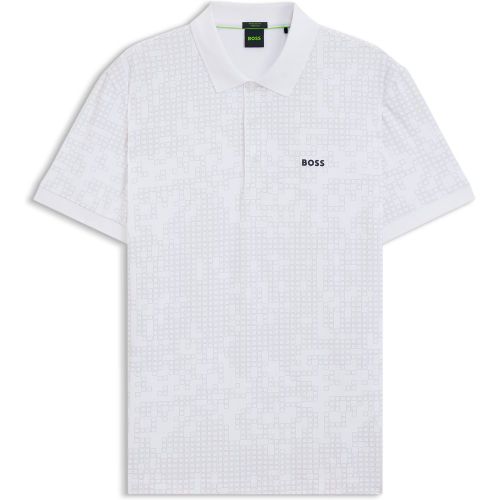 Polo en coton stretch entièrement imprimé - Boss - Modalova