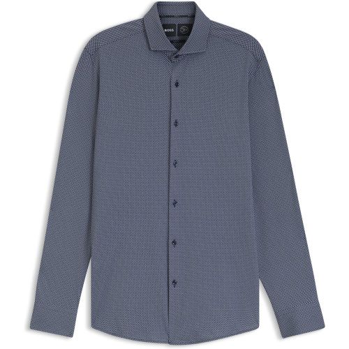 Chemise Slim en jersey stretch imprimé performant confectionné en Italie - Boss - Modalova