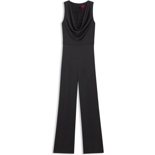 Combinaison en satin à col effet cascade - HUGO - Modalova