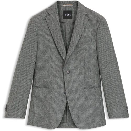 Veste Slim en laine vierge à micro motif - Boss - Modalova