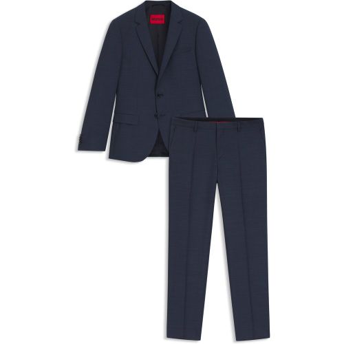 Costume deux pièces Slim en laine à micro motif - HUGO - Modalova