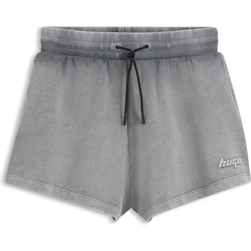 Short décontracté en molleton de coton avec logo en relief - HUGO - Modalova