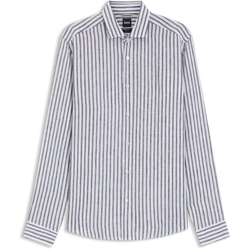 Chemise Regular en lin à rayures - Boss - Modalova